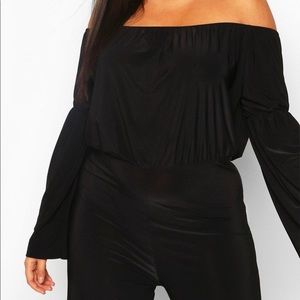 BooHoo Plus Black Jumpsuit, 14